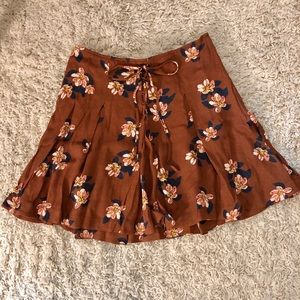 Free People floral mini skirt